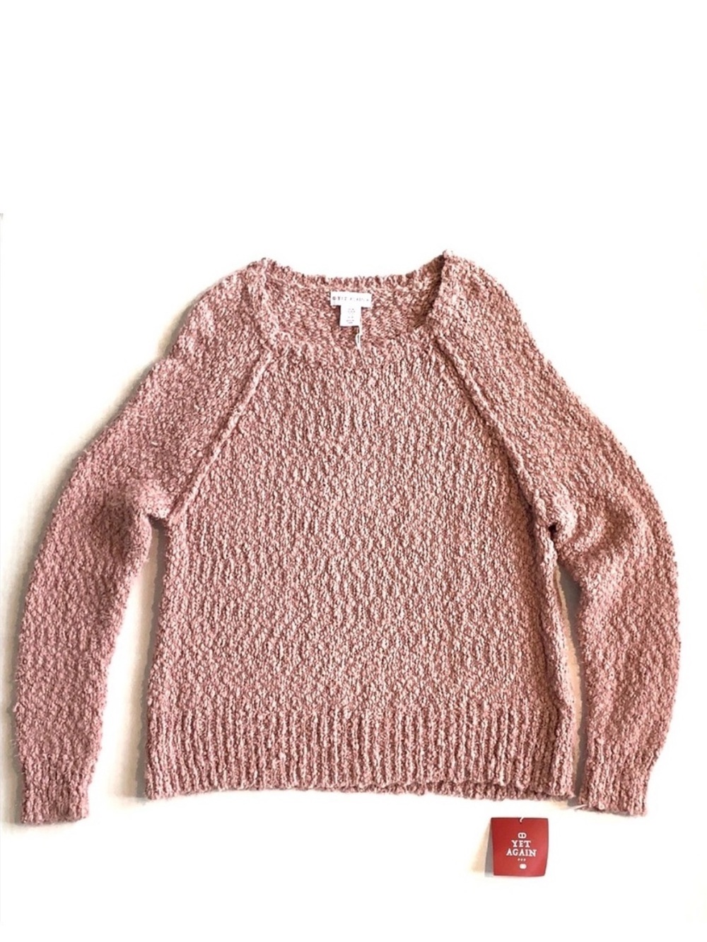 Yet Again NWT Women’s rose mauve Pink Crewneck Sweater medium